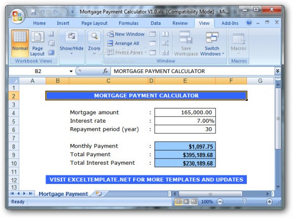 Mortgage Payment Calculator screenshot