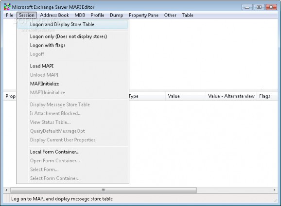 Microsoft Exchange Server MAPI Editor screenshot