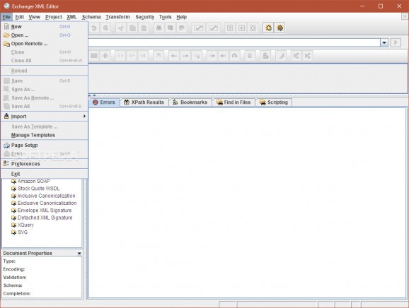 Exchanger XML Editor screenshot