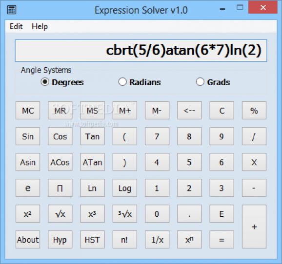 Expression Solver screenshot