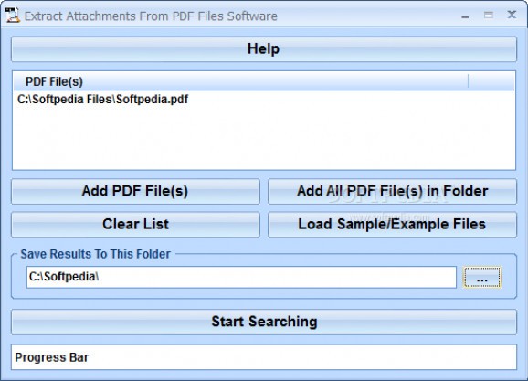 Extract Attachments From PDF Files Software screenshot