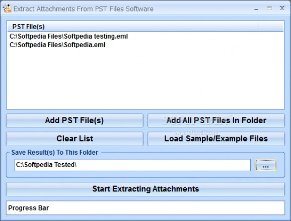 Extract Attachments From PST Files Software screenshot