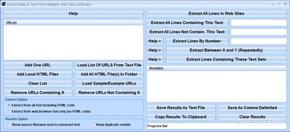 Extract Data & Text From Multiple Web Sites Software screenshot