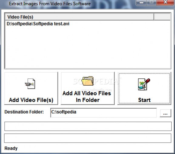 Extract Images From Video Files Software screenshot