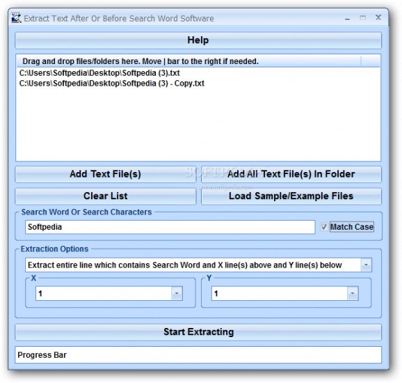 Extract Text After Or Before Search Word Software screenshot