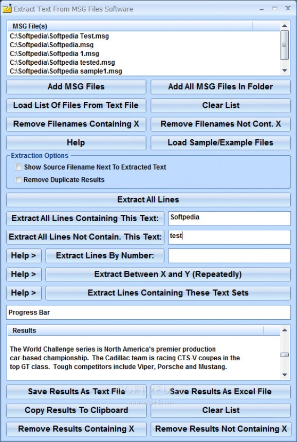 Extract Text From MSG Files Software screenshot
