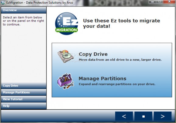 EzMigration screenshot