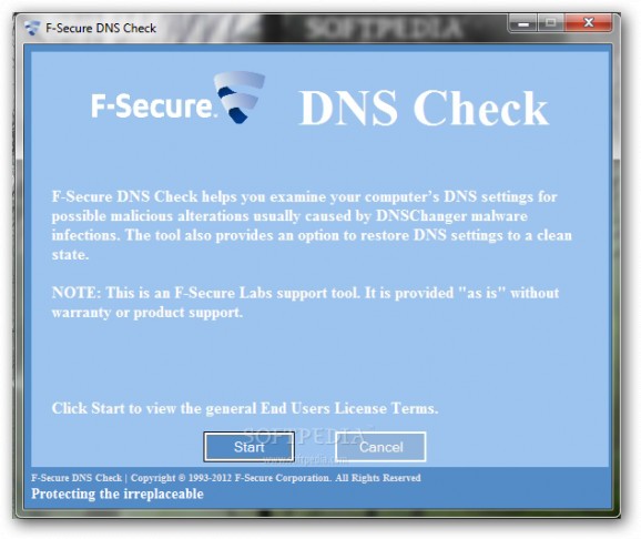 F-Secure DNS Check screenshot