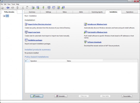 F-Secure Policy Manager screenshot