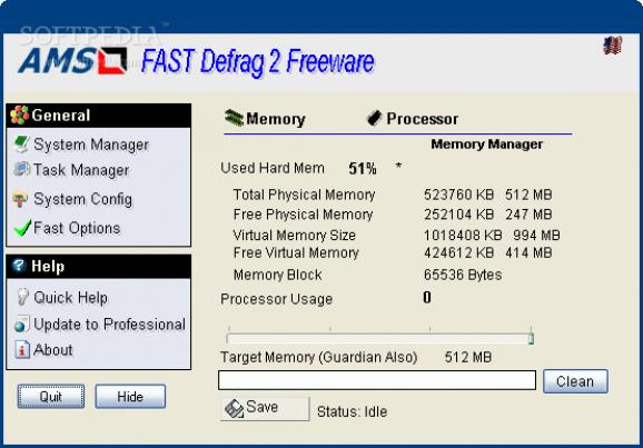 FAST Defrag Freeware screenshot