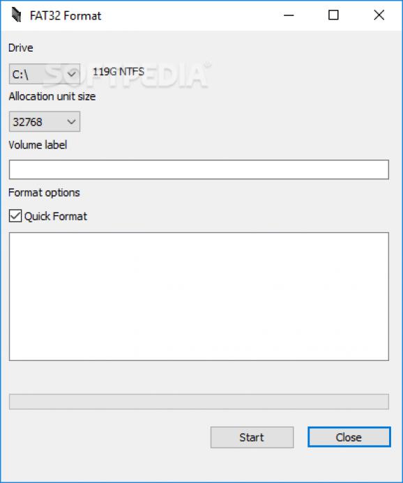 FAT32format GUI (GUIFormat) screenshot