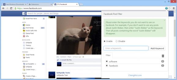 FB Post Filter for Chrome screenshot