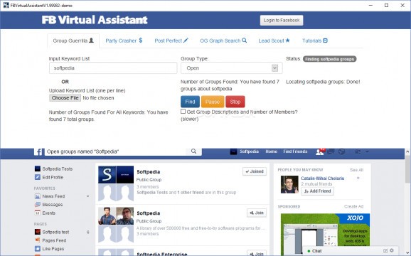 FB Virtual Assistant screenshot