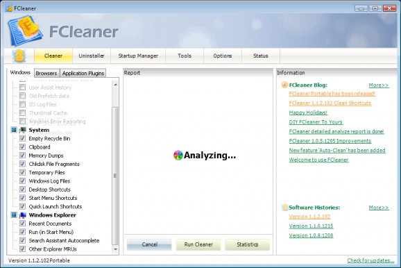 FCleaner Portable screenshot