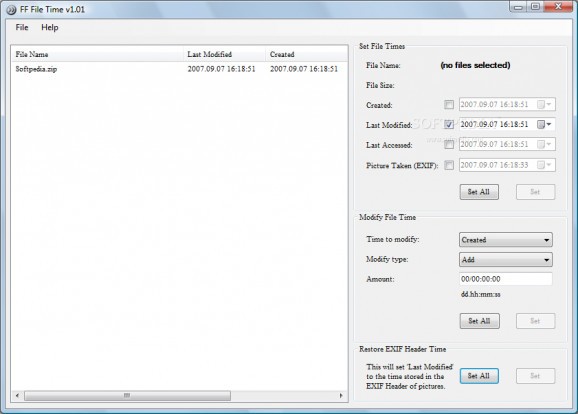 FF File Time screenshot