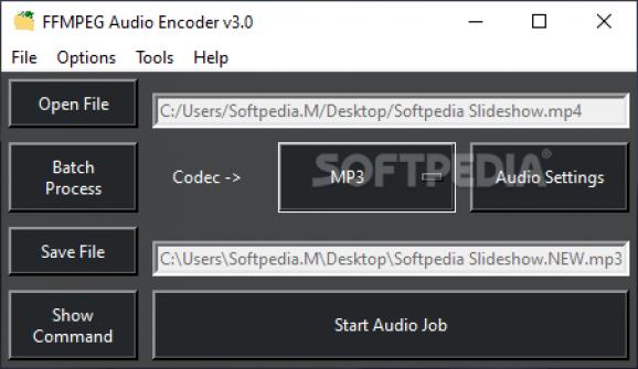 FFMPEG Audio Encoder screenshot