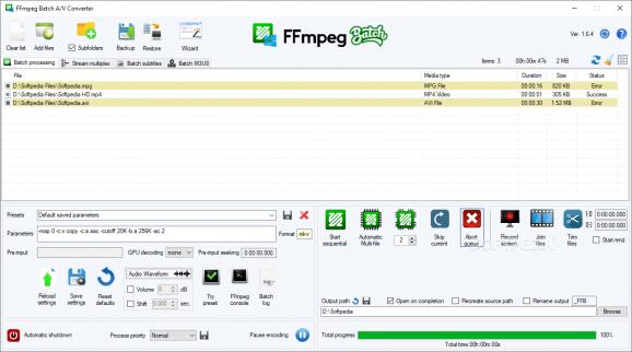 FFmpeg Batch A/V Converter screenshot