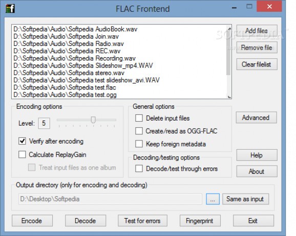 FLAC Frontend screenshot