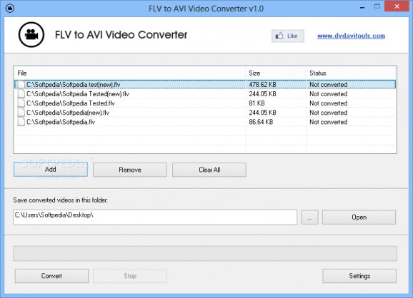 FLV to AVI Video Converter screenshot