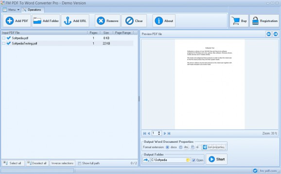 FM PDF To Word Converter Pro screenshot