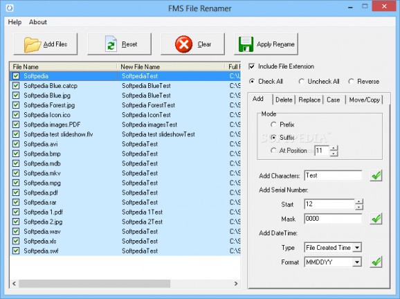 FMS File Renamer screenshot