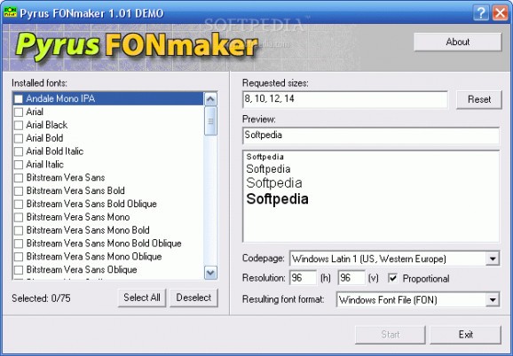 FONmaker screenshot