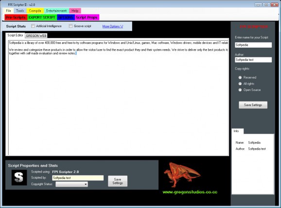FPI Scripter screenshot