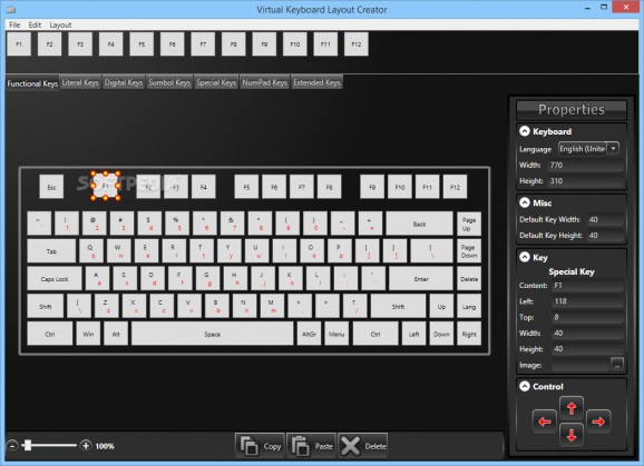MindFusion Virtual Keyboard for WinForms screenshot