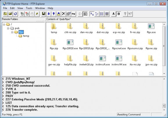 FTP Explorer screenshot