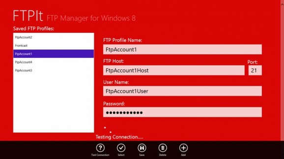FTPIt for Windows 8 screenshot