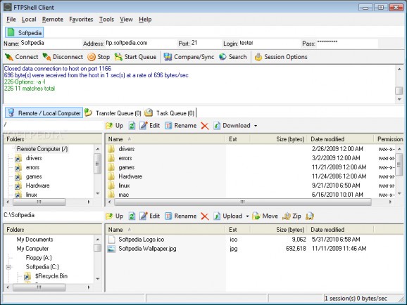 FTPShell Client screenshot
