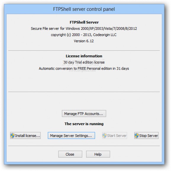 FTPShell Server screenshot