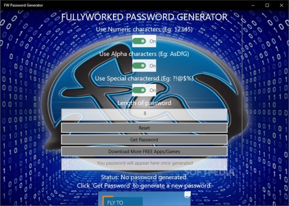 FW Password Generator screenshot