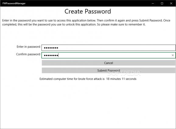 FW Password Manager screenshot