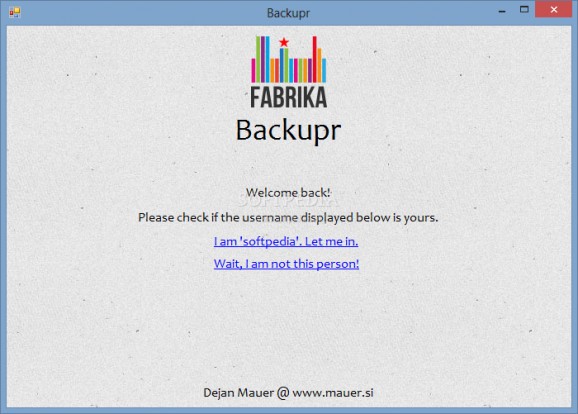 Fabrika Backupr screenshot