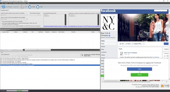 Facebook Scraper screenshot