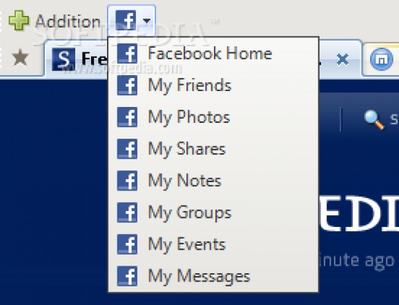 Facebook Toolbar Button screenshot