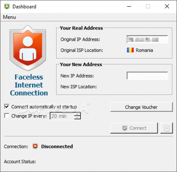 Faceless Internet Connection screenshot