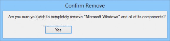 Fake Windows Uninstall screenshot
