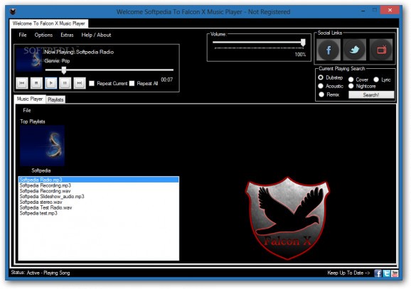 Falcon X Music Player screenshot