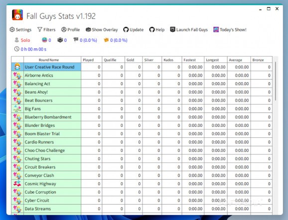 Fall Guys Stats screenshot