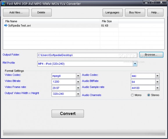 Fast MP4 iPod PSP iPhone Zune Converter screenshot