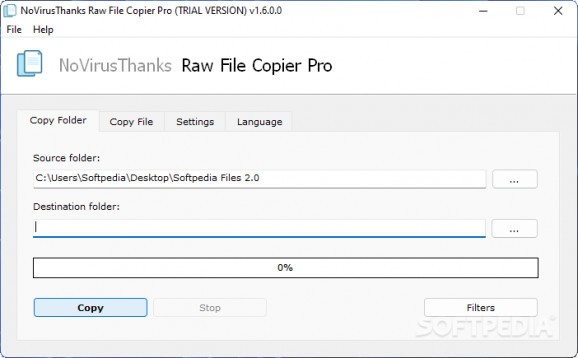 NoVirusThanks Raw File Copier Pro screenshot