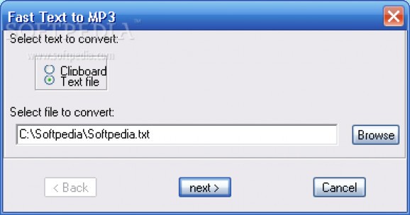 Fast Text to MP3 screenshot
