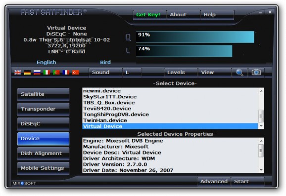 FastSatfinder screenshot