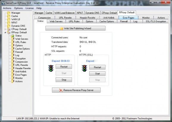 ServeTrue IQ Proxy (formerly Fastream IQ Proxy Server) screenshot