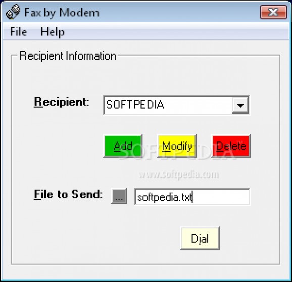 Fax by Modem screenshot