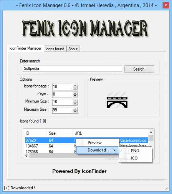 Fenix Icon Manager screenshot