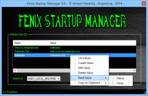 Fenix Startup Manager screenshot