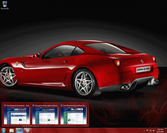 Ferrari Windows 7 Desktop Theme screenshot
